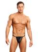 Male Power Black Smooth Silk Posing Pouch, Black, hi-res
