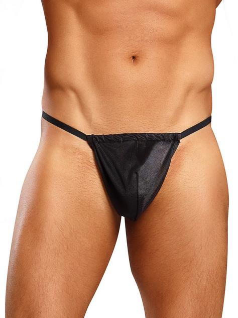 Male Power Black Smooth Satin Posing Pouch, Black, hi-res
