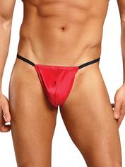 Male Power Red Smooth Silk Posing Pouch, Red, hi-res