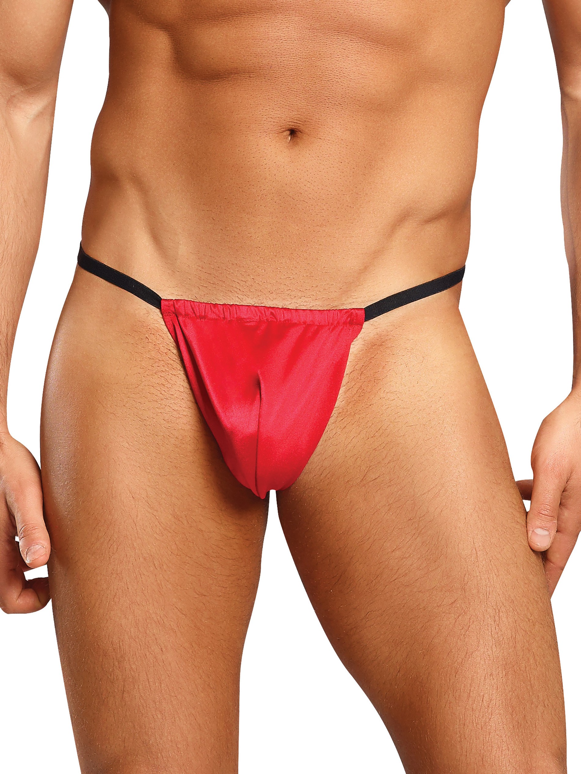 Image of Male Power Red Smooth Satin Posing Pouch - One size - Red