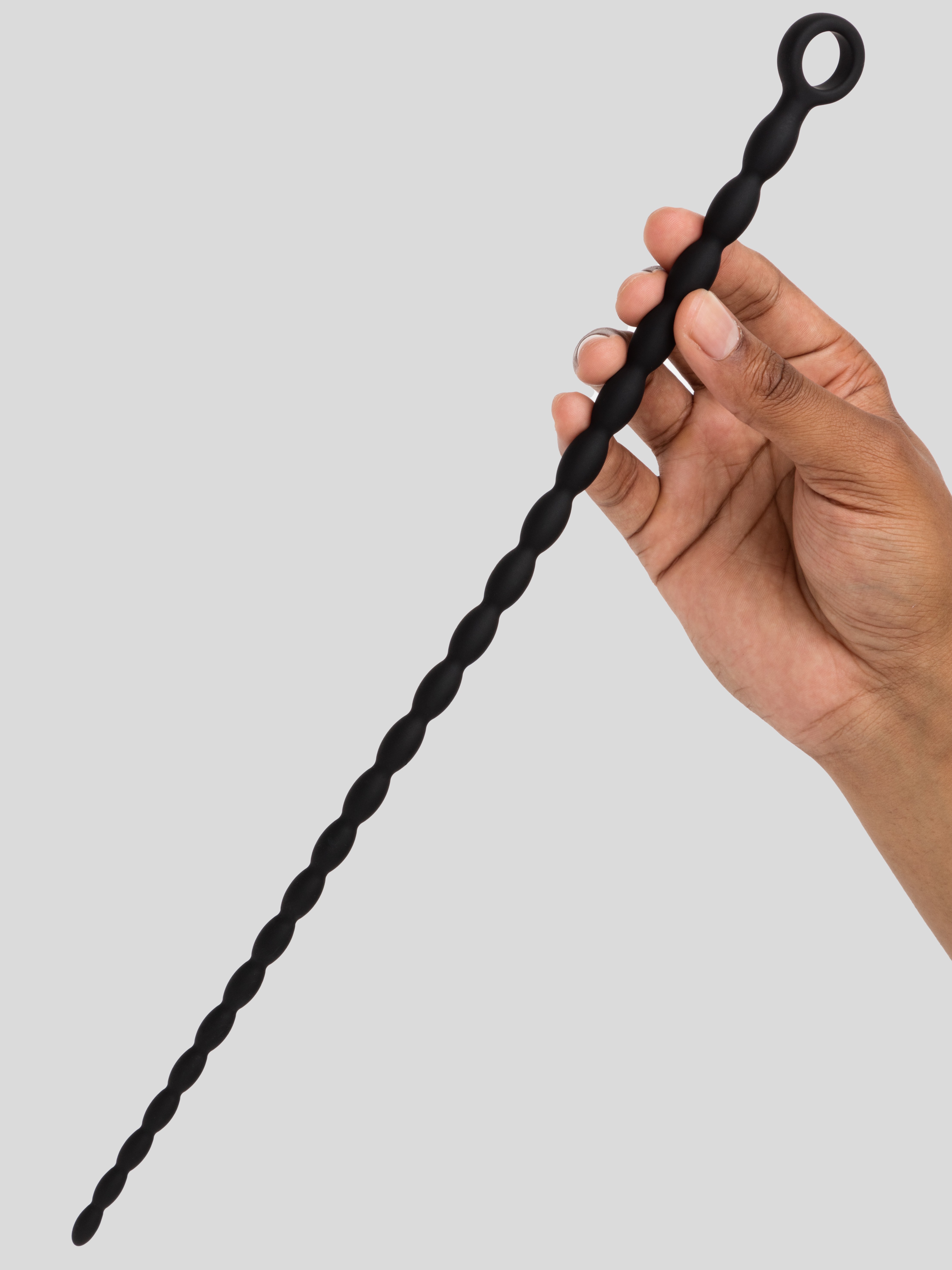 Boneyard Ribbed Silicone Urethral Dilator Set (4 Piece), Black, hi-res