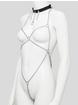 DOMINIX Deluxe Open-Body Chain Harness with Leather Collar, Silver, hi-res
