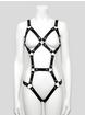 DOMINIX Deluxe Leather Caged Harness, Black, hi-res