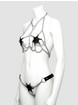 DOMINIX Deluxe Leather and Chain Star Bra Set, Black, hi-res