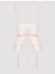 Lovehoney Vintage Bliss Ivory Lace Open-Back Basque Set, Ivory, hi-res
