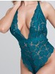 Lovehoney Plus Size Mindful Forest Green Recycled Lace Teddy, Green, hi-res