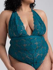 Lovehoney Mindful Forest Green Recycled Lace Body, Green, hi-res