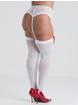  Lovehoney Fantasy White and Red Bow Top Stockings, White, hi-res