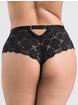 Lovehoney Mindful Forest Green Recycled Lace Shorts, Black, hi-res
