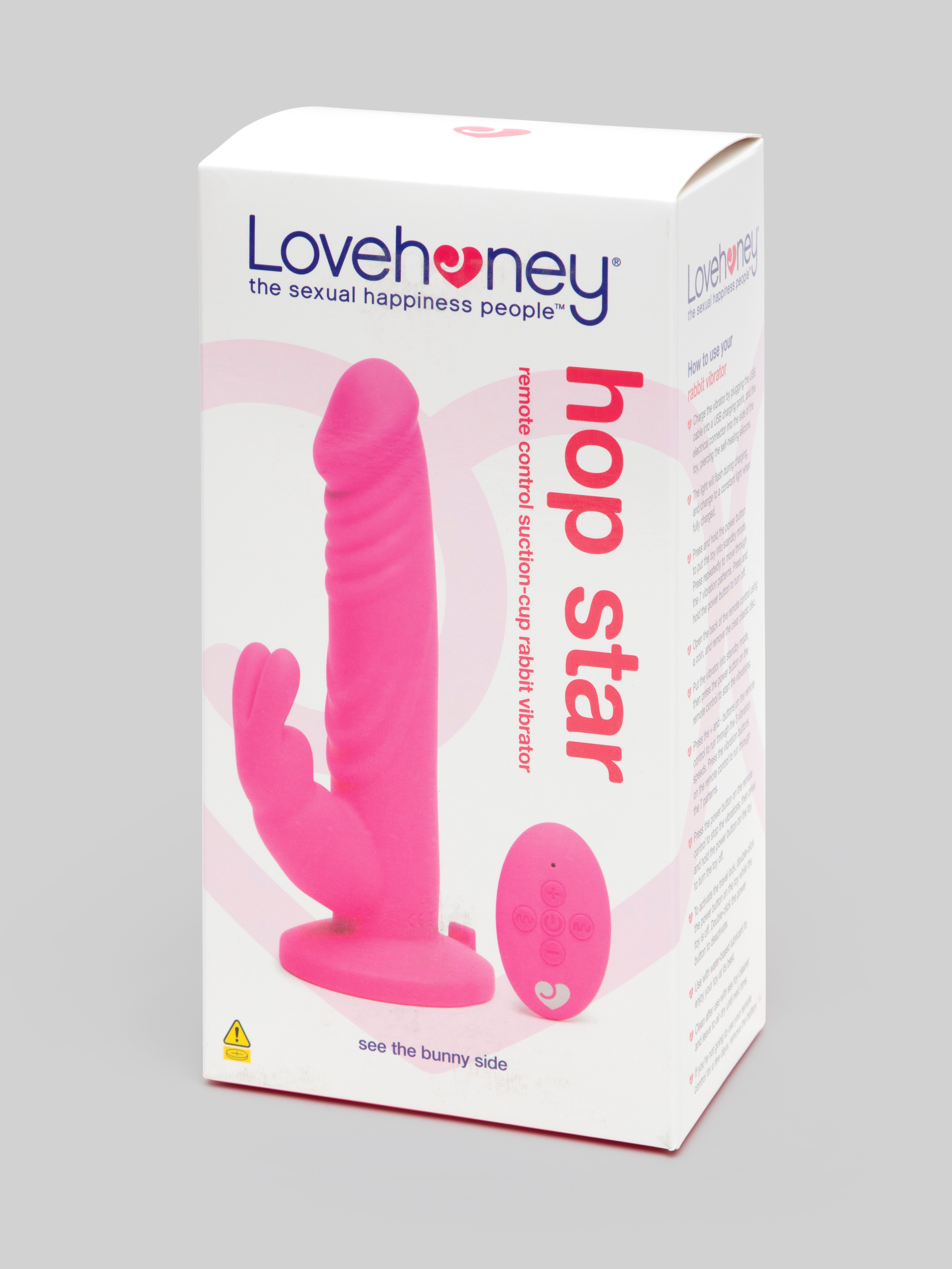Lovehoney Hop Star Remote Control Suction-Cup Rabbit Vibrator, Pink, hi-res