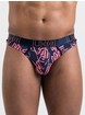 LHM Modal Navy Blue Contrast Thong, Orange, hi-res