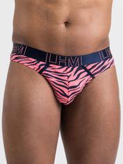 LHM Modal Navy Blue Contrast Thong, Pink, hi-res