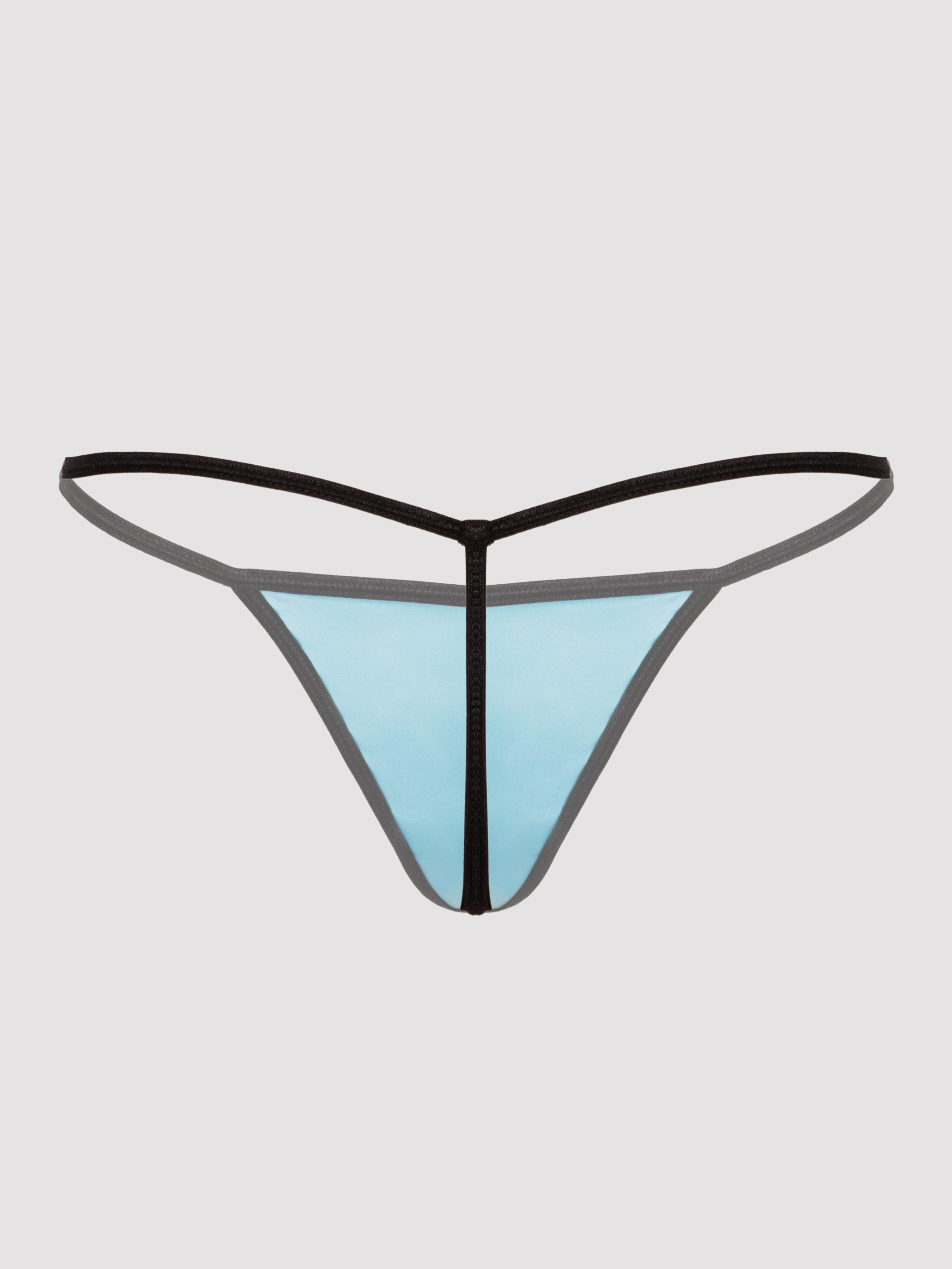 Lovehoney Satin and Lace Plum Chemise Set, Blue, hi-res