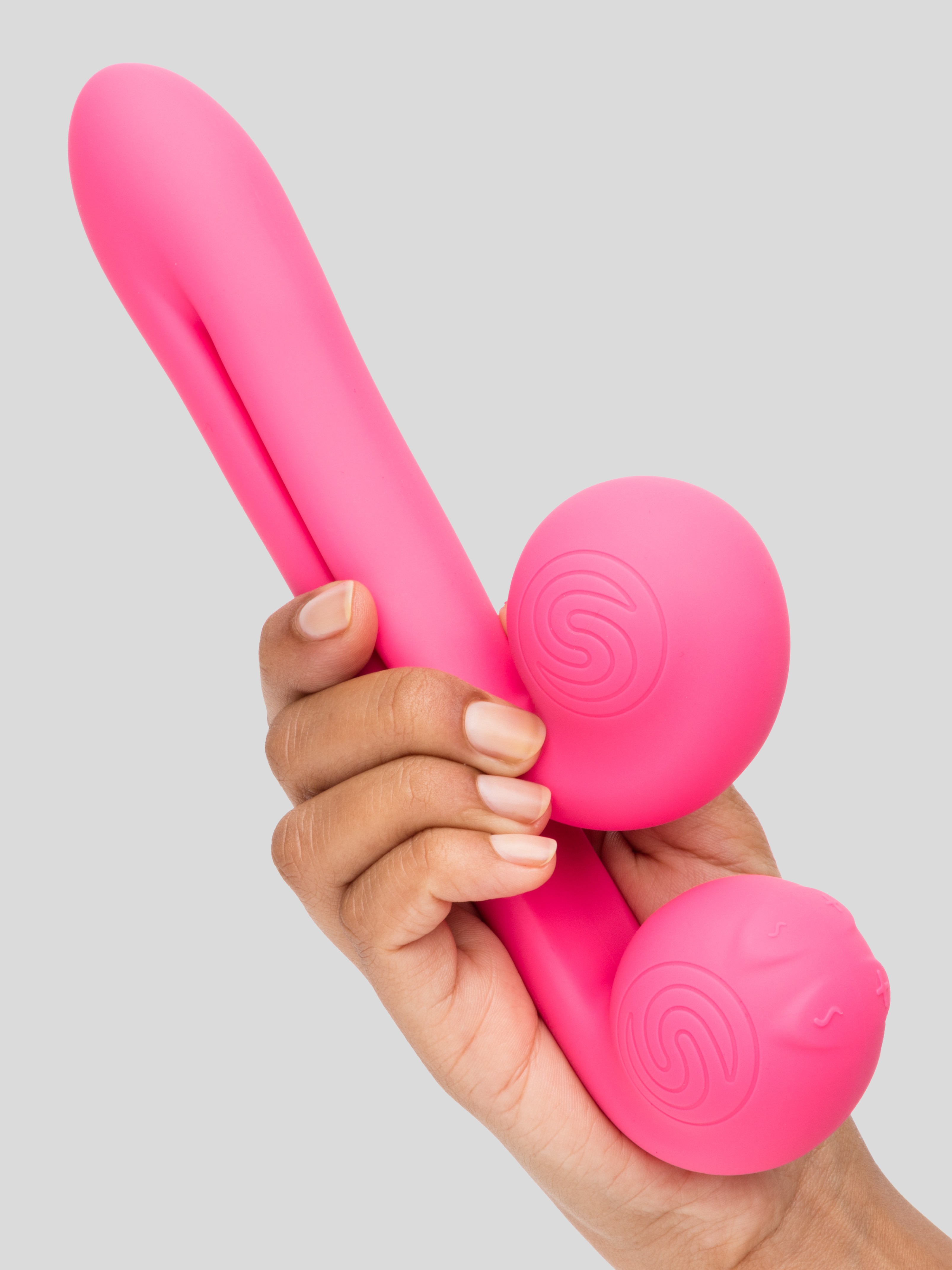 Snail Vibe Rechargeable Extra Powerful Dual Vibrator, Pink, hi-res