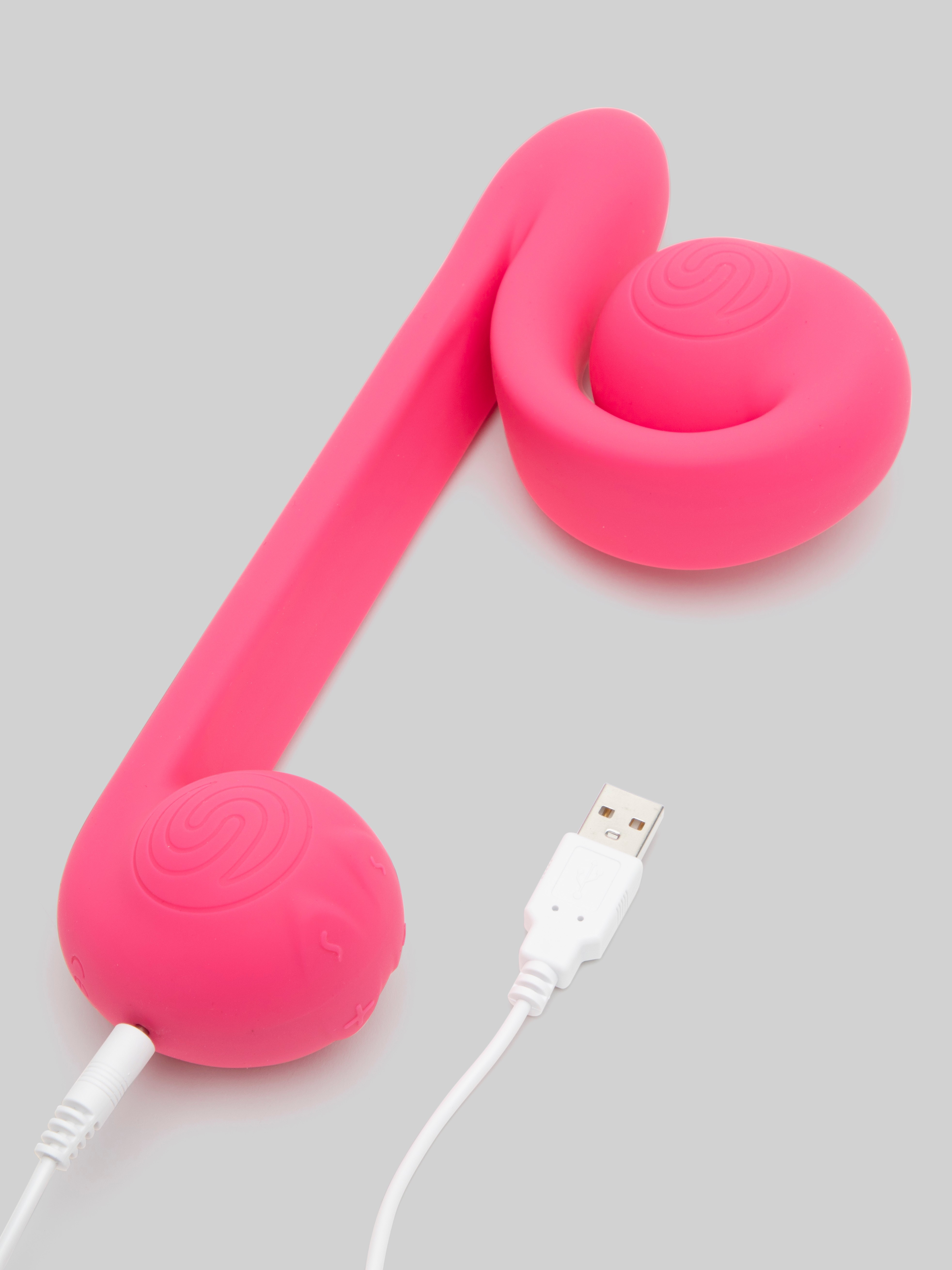 Snail Vibe Rechargeable Extra Powerful Dual Vibrator, Pink, hi-res