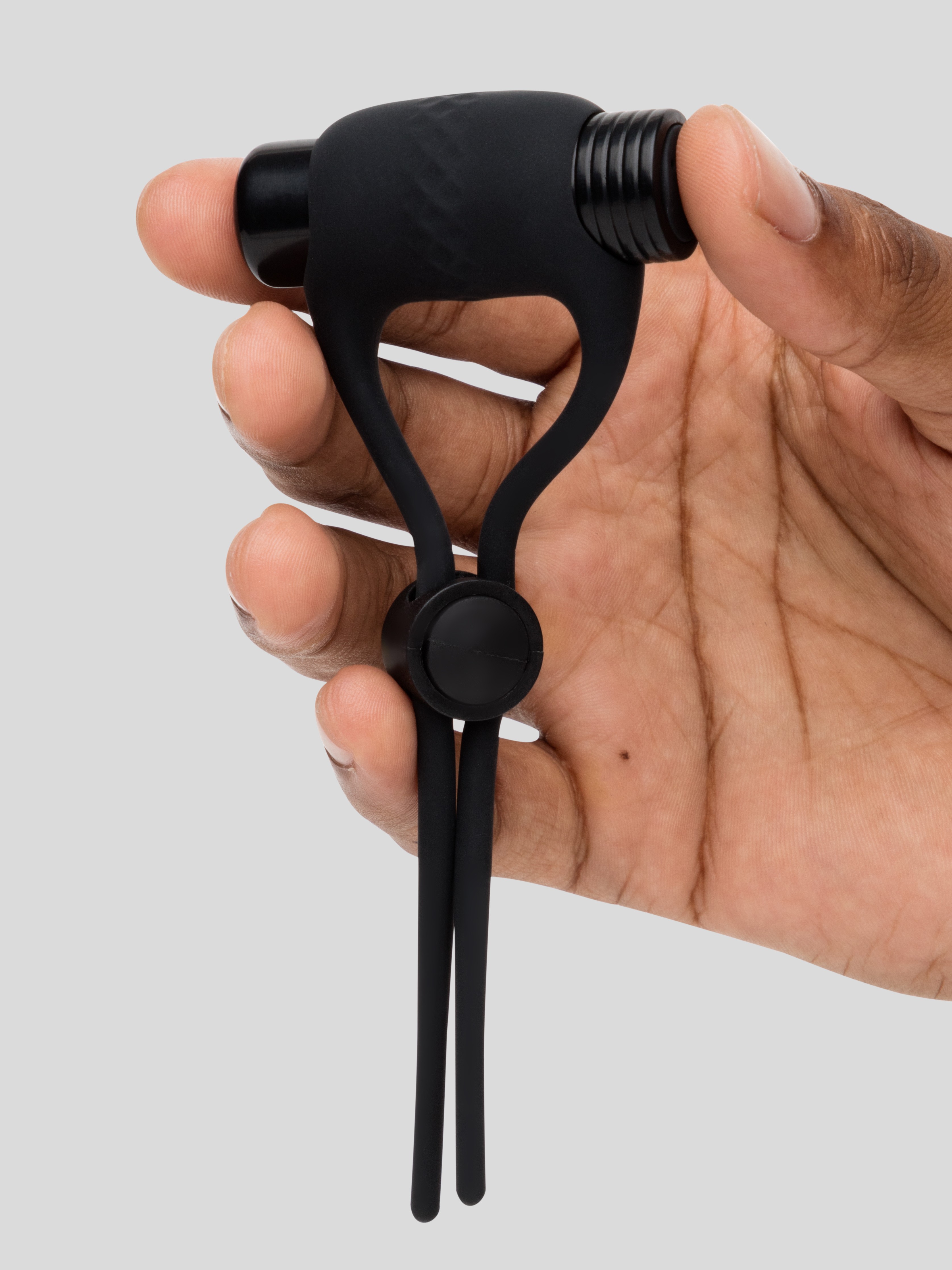 So Divine Rechargeable Adjustable Vibrating Cock Ring, Black, hi-res