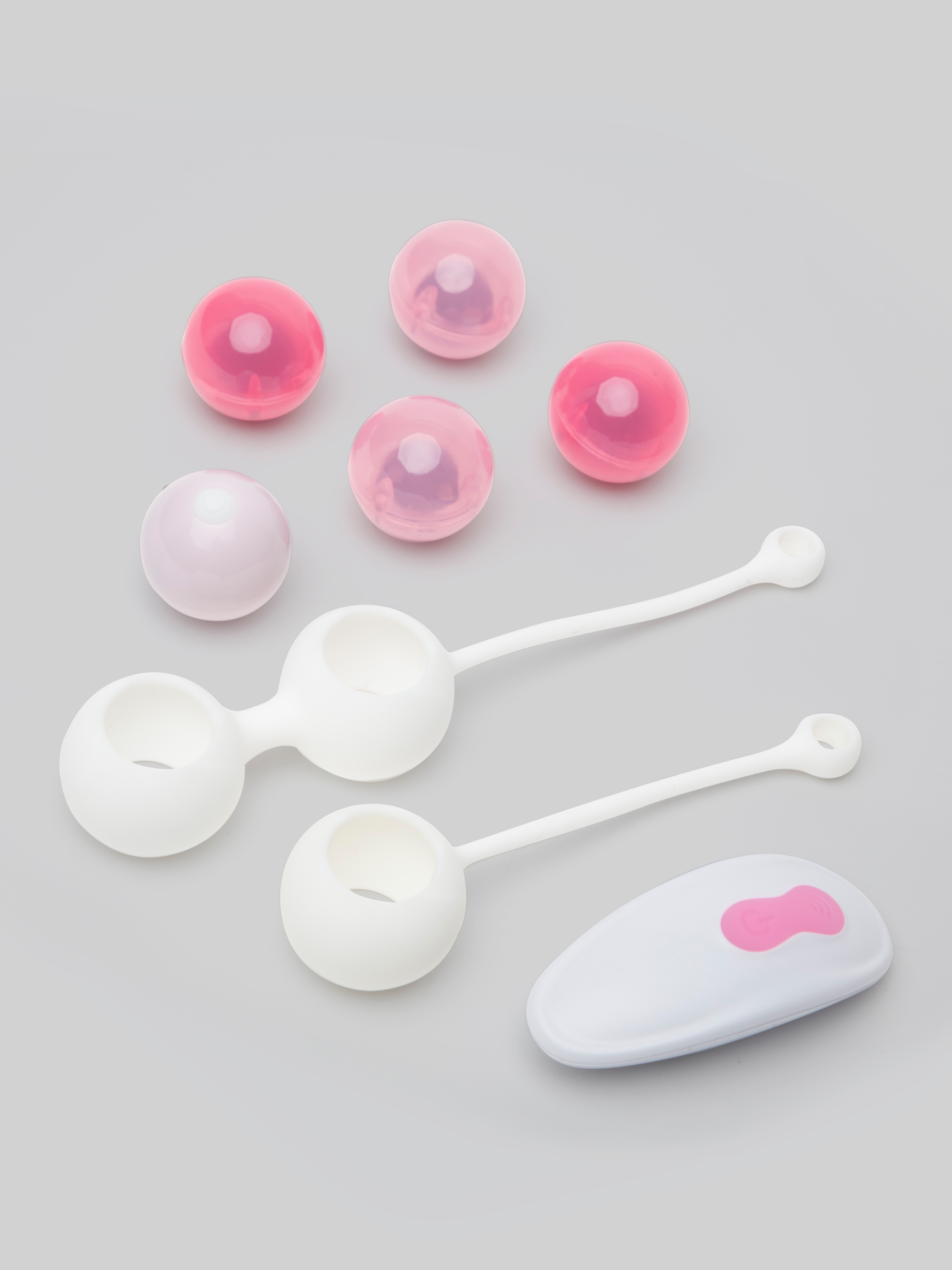 Lovehoney Rechargeable Remote Control Vibrating Kegel Ball Set, Pink, hi-res
