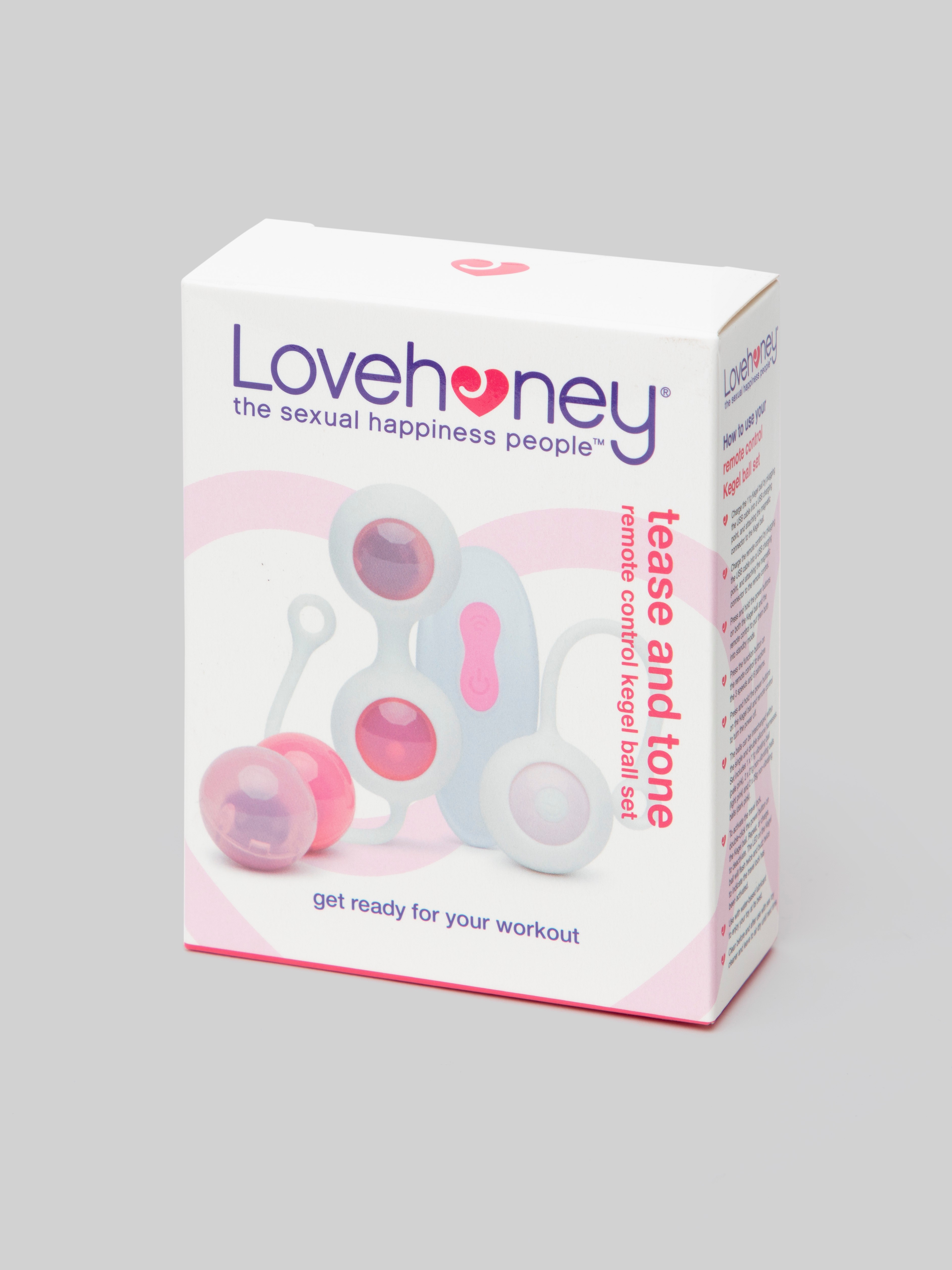 Lovehoney Rechargeable Remote Control Vibrating Kegel Ball Set, Pink, hi-res