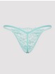 Lovehoney Flirty Black Lace G-String, Light Blue, hi-res