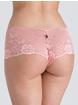 Lovehoney Flirty Black Lace Shorts, Light Pink, hi-res