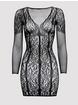  Fifty Shades of Grey Captivate Black Lace Long Sleeve Mini Dress, Black, hi-res