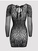  Fifty Shades of Grey Captivate Black Lace Long Sleeve Mini Dress, Black, hi-res