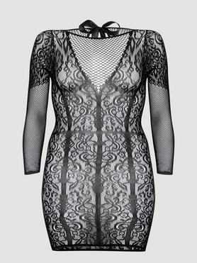Mini robe manches longues grande taille Captivate noire, Fifty Shades of Grey