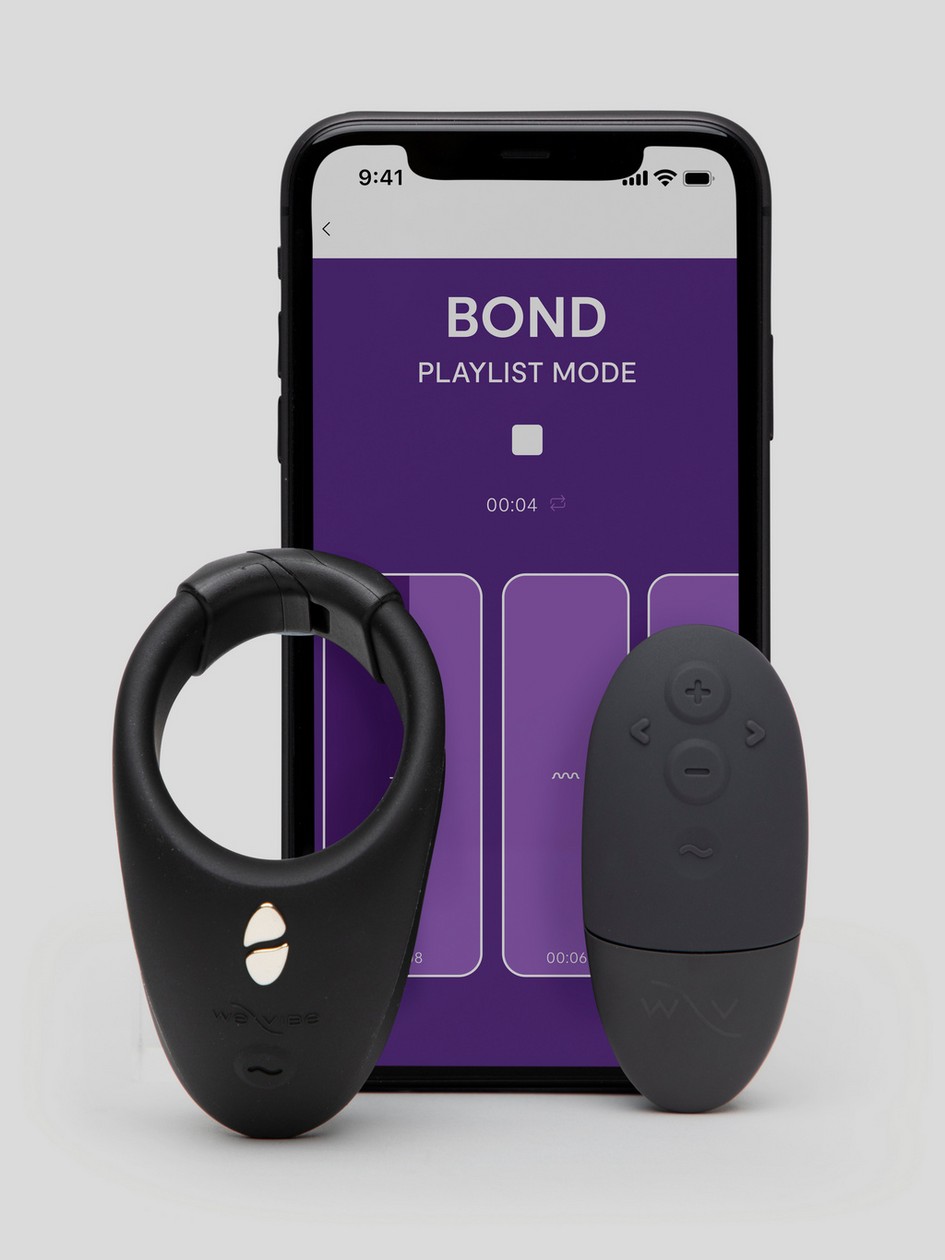 We-Vibe Bond App Controlled Rechargeable Wearable Vibrating Cock Ring, Black, hi-res