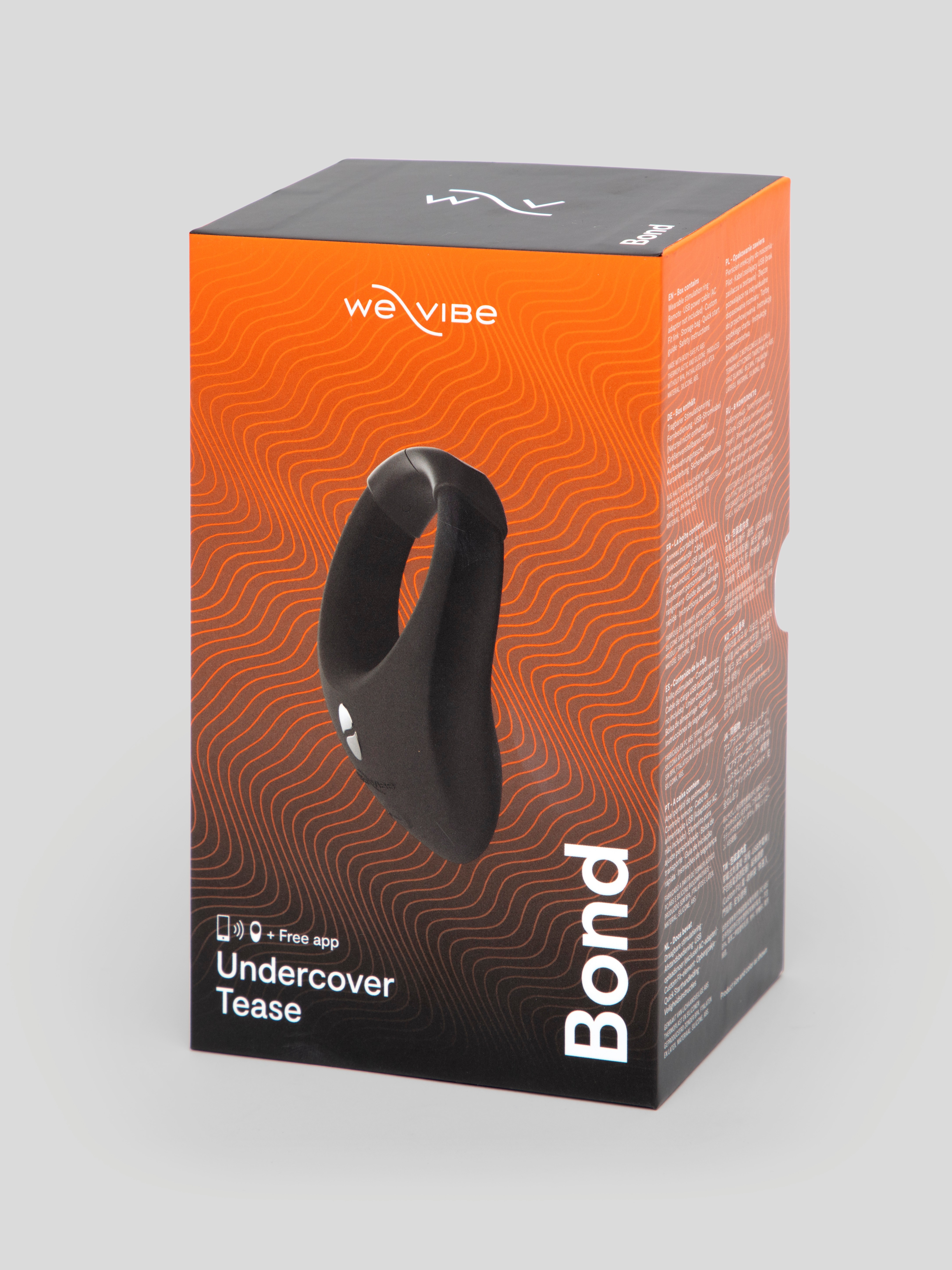 We-Vibe Bond App Controlled Rechargeable Wearable Vibrating Cock Ring, Black, hi-res