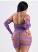 Lovehoney Viva Purple Cut-Out Long Sleeve Mini Dress, Purple, hi-res