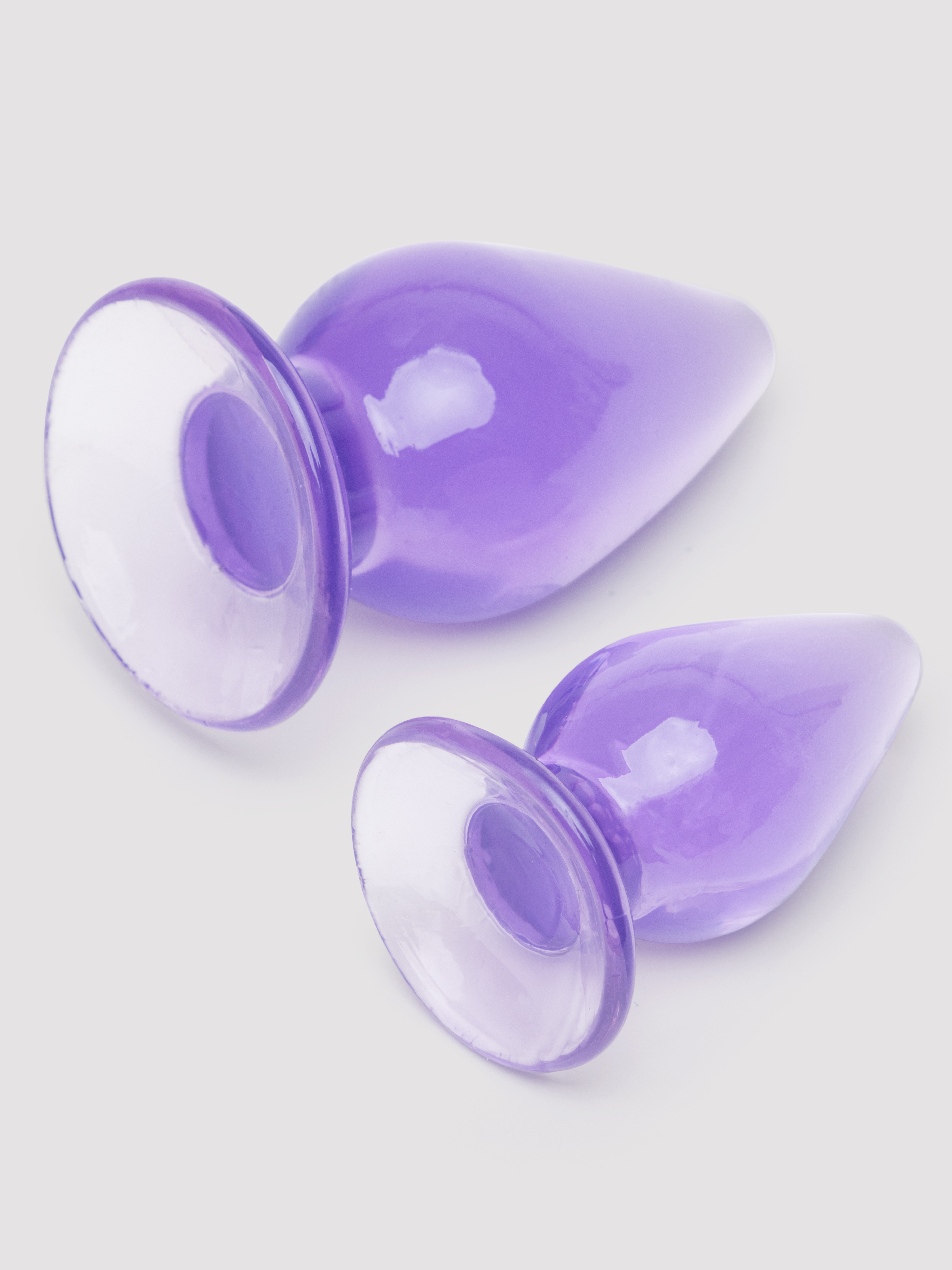 Lovehoney Basics Bulbous Butt Plug Set (2 Piece), Purple, hi-res