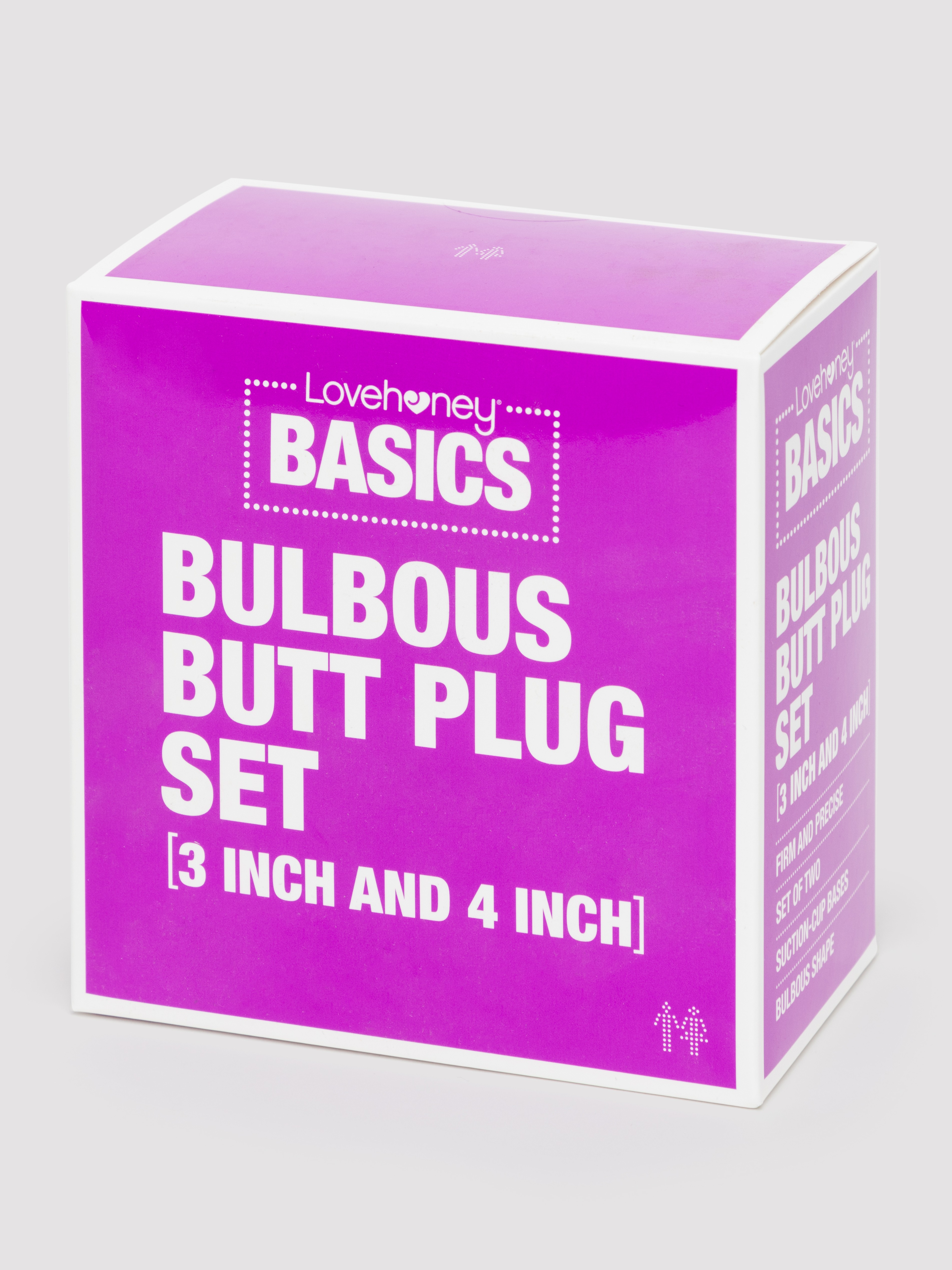 Lovehoney Basics Bulbous Butt Plug Set (2 Piece), Purple, hi-res