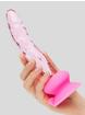 Icicles No. 86 Glass Realistic Dildo with Removable Suction Cup 6 Inch, Pink, hi-res