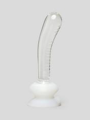 Icicles No. 88 G-Spot Glass Textured Dildo with Removable Suction Cup 6 Inch, Clear, hi-res