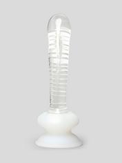 Icicles No. 88 G-Spot Glass Textured Dildo with Removable Suction Cup 6 Inch, Clear, hi-res