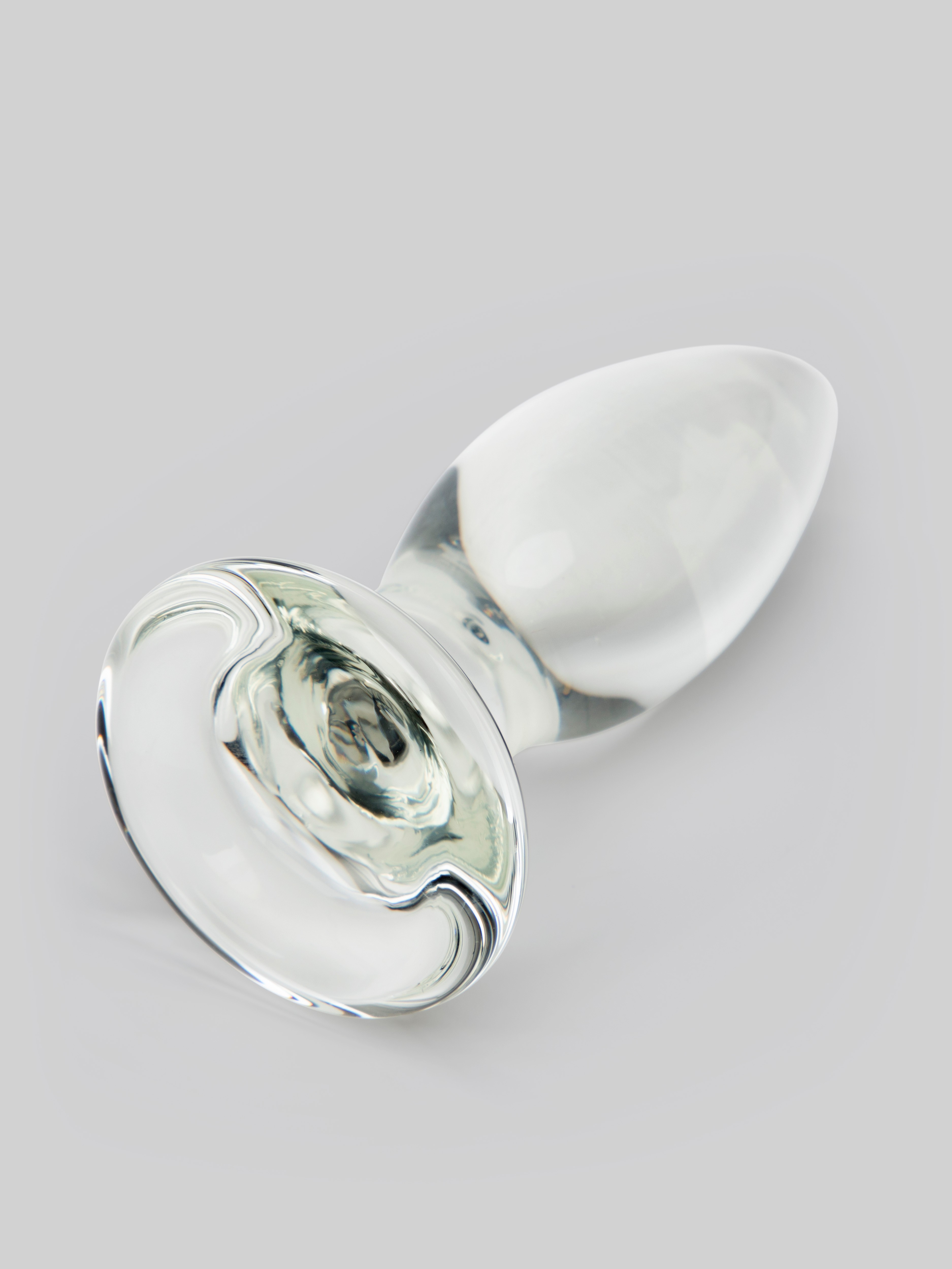 Icicles No.91 Glass Butt Plug with Removable Suction Cup 3.5 Inch, Clear, hi-res