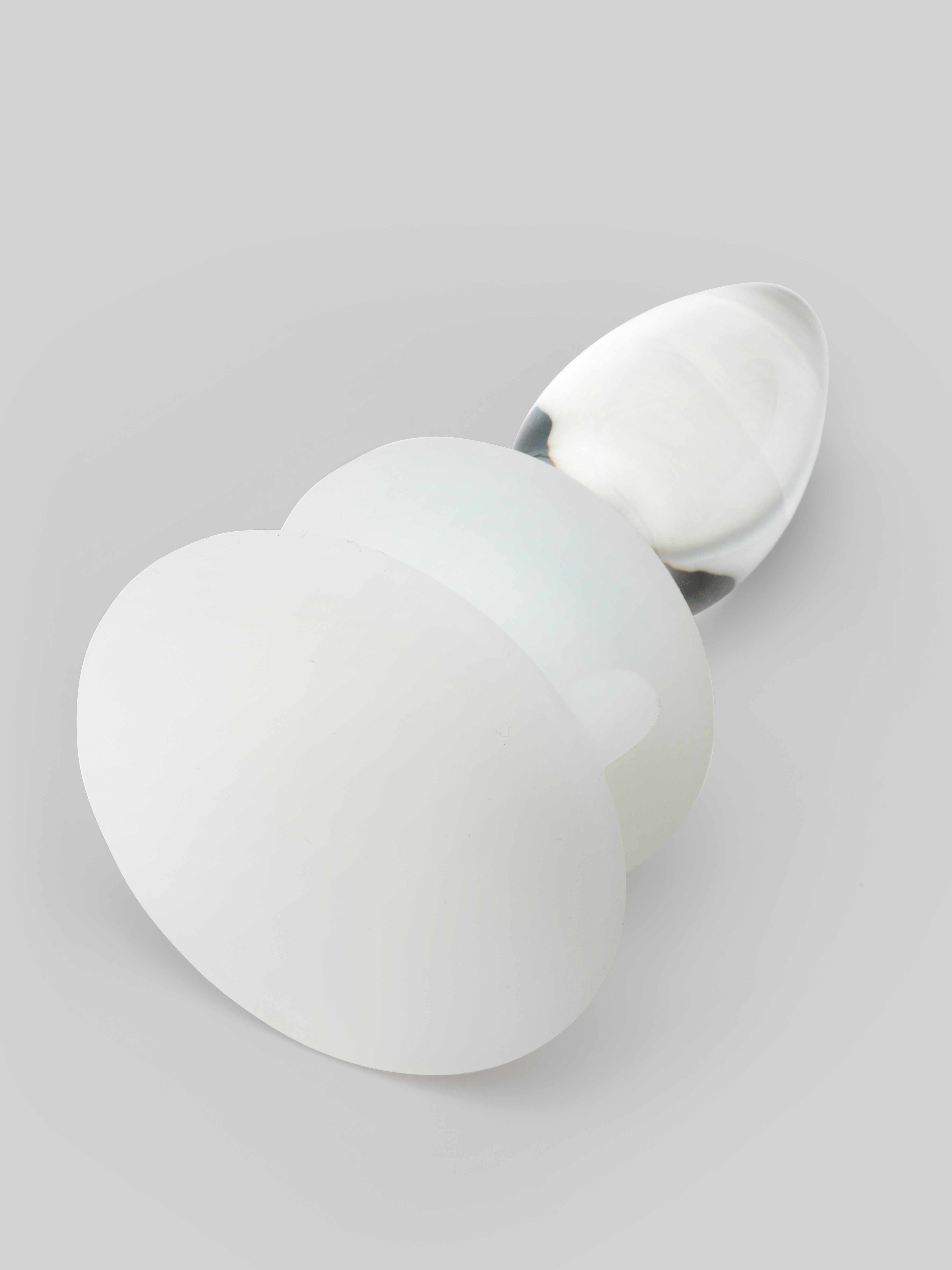 Icicles No.91 Glass Butt Plug with Removable Suction Cup 3.5 Inch, Clear, hi-res