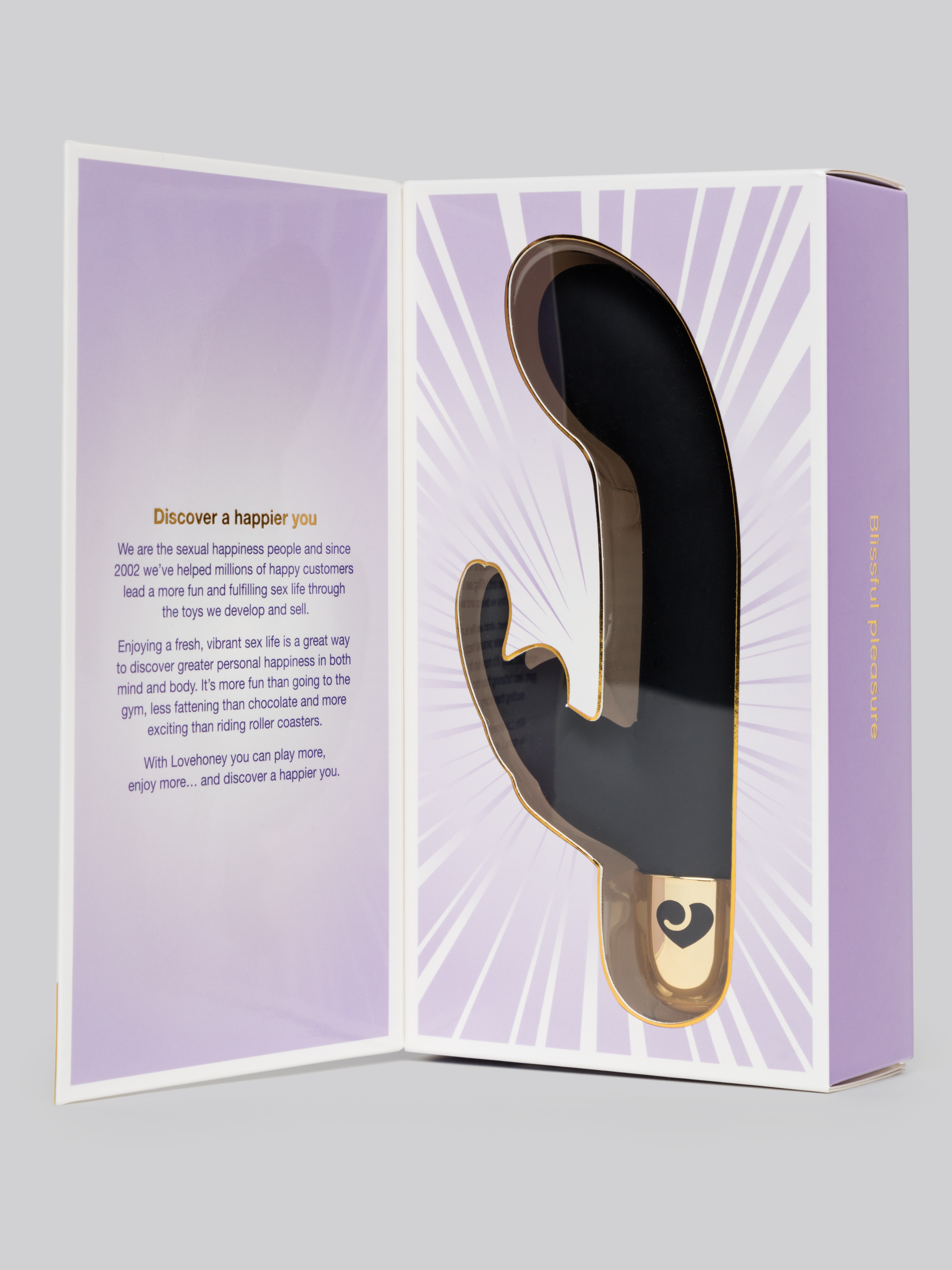 Lovehoney Frisky 10 Function G-Spot Silicone Rabbit Vibrator , Black, hi-res