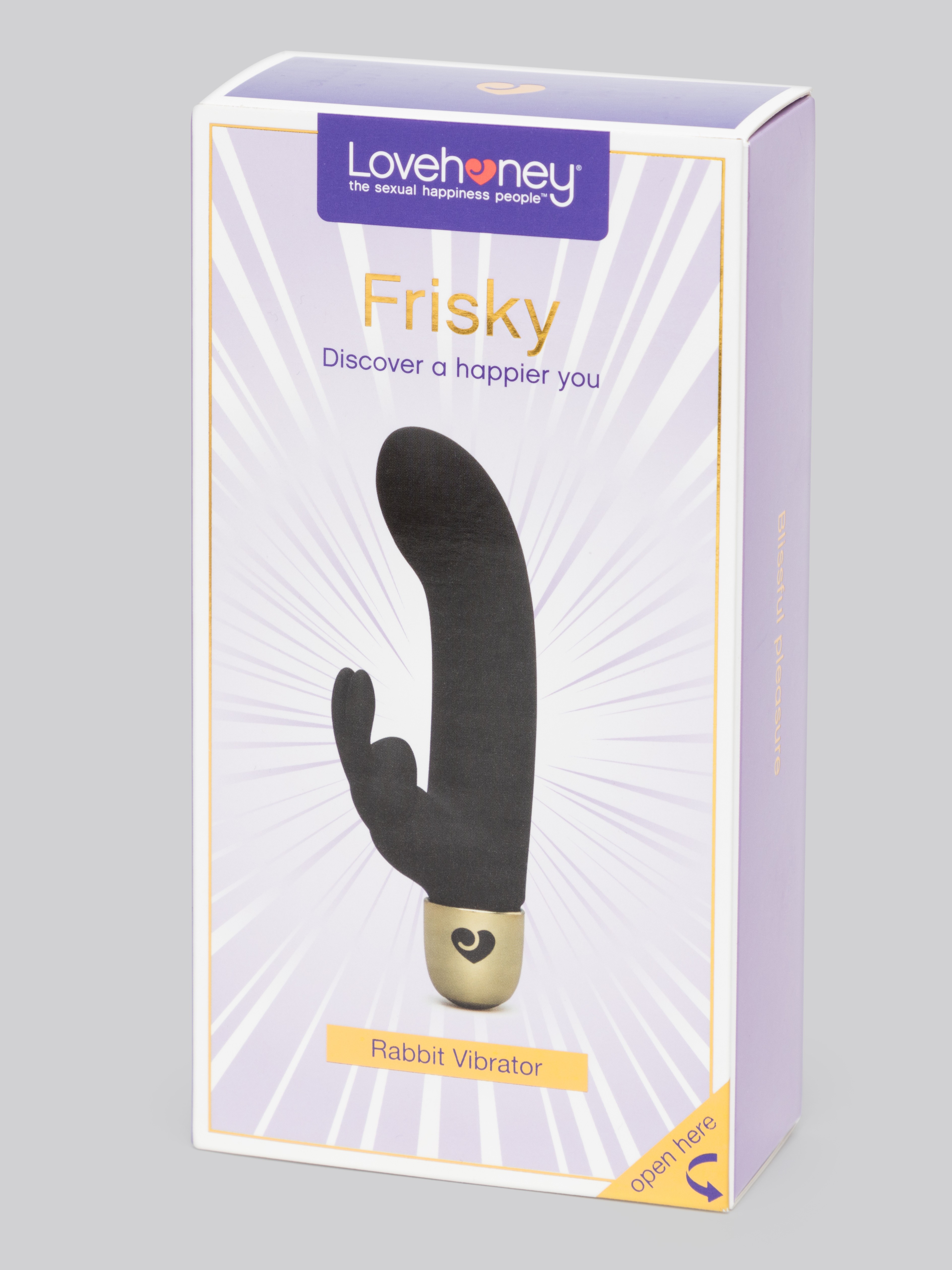 Lovehoney Frisky 10 Function G-Spot Silicone Rabbit Vibrator , Black, hi-res