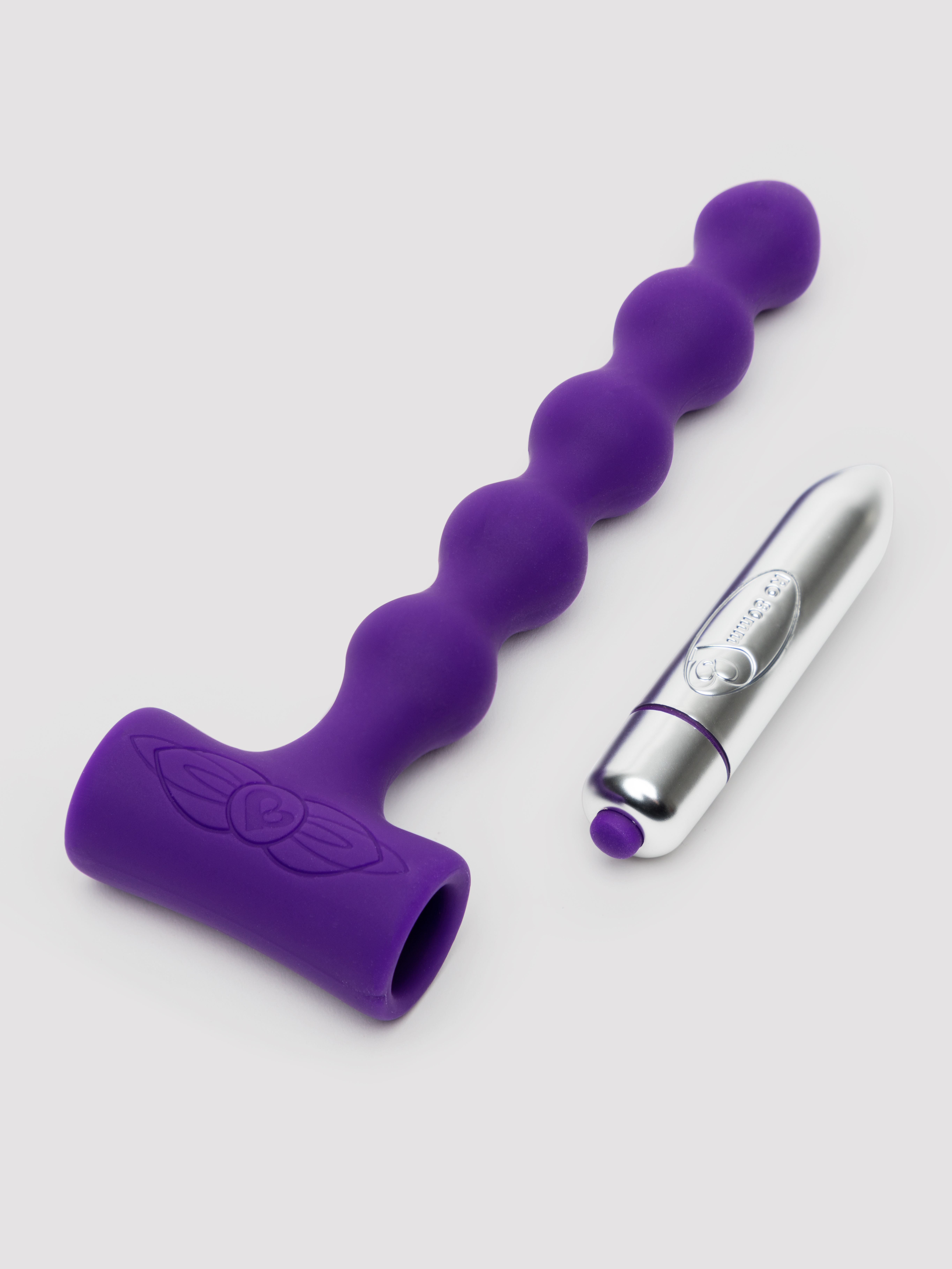 Rocks Off Petite Sensations Purple Vibrating Anal Beads, Purple, hi-res