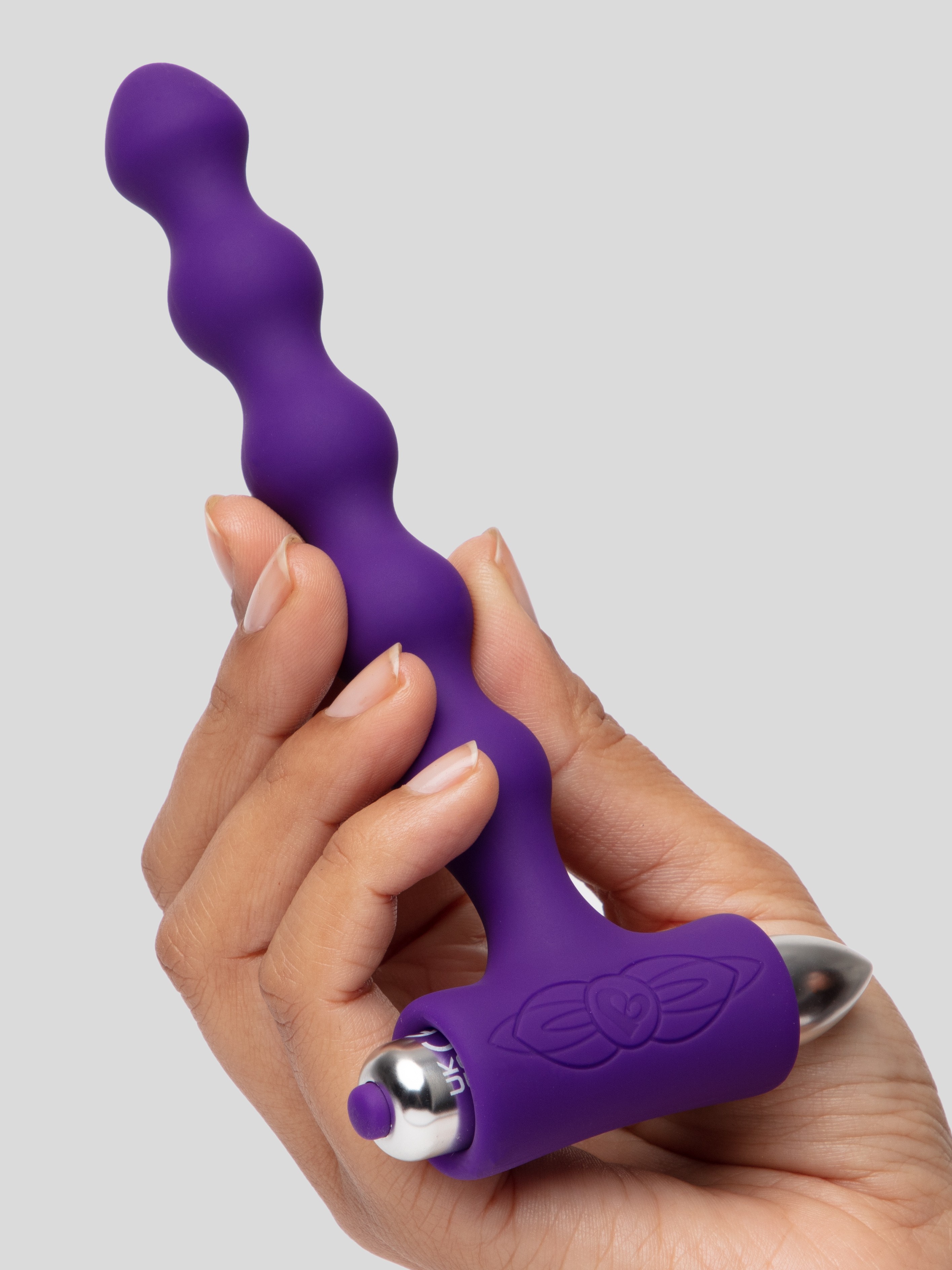 Rocks Off Petite Sensations Purple Vibrating Anal Beads, Purple, hi-res