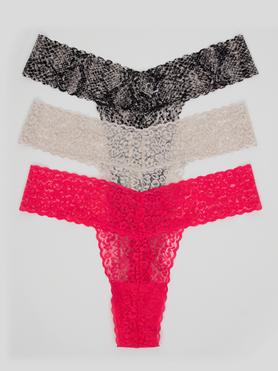 Lovehoney Wild Thing Lace Thong Set (3 Pack)
