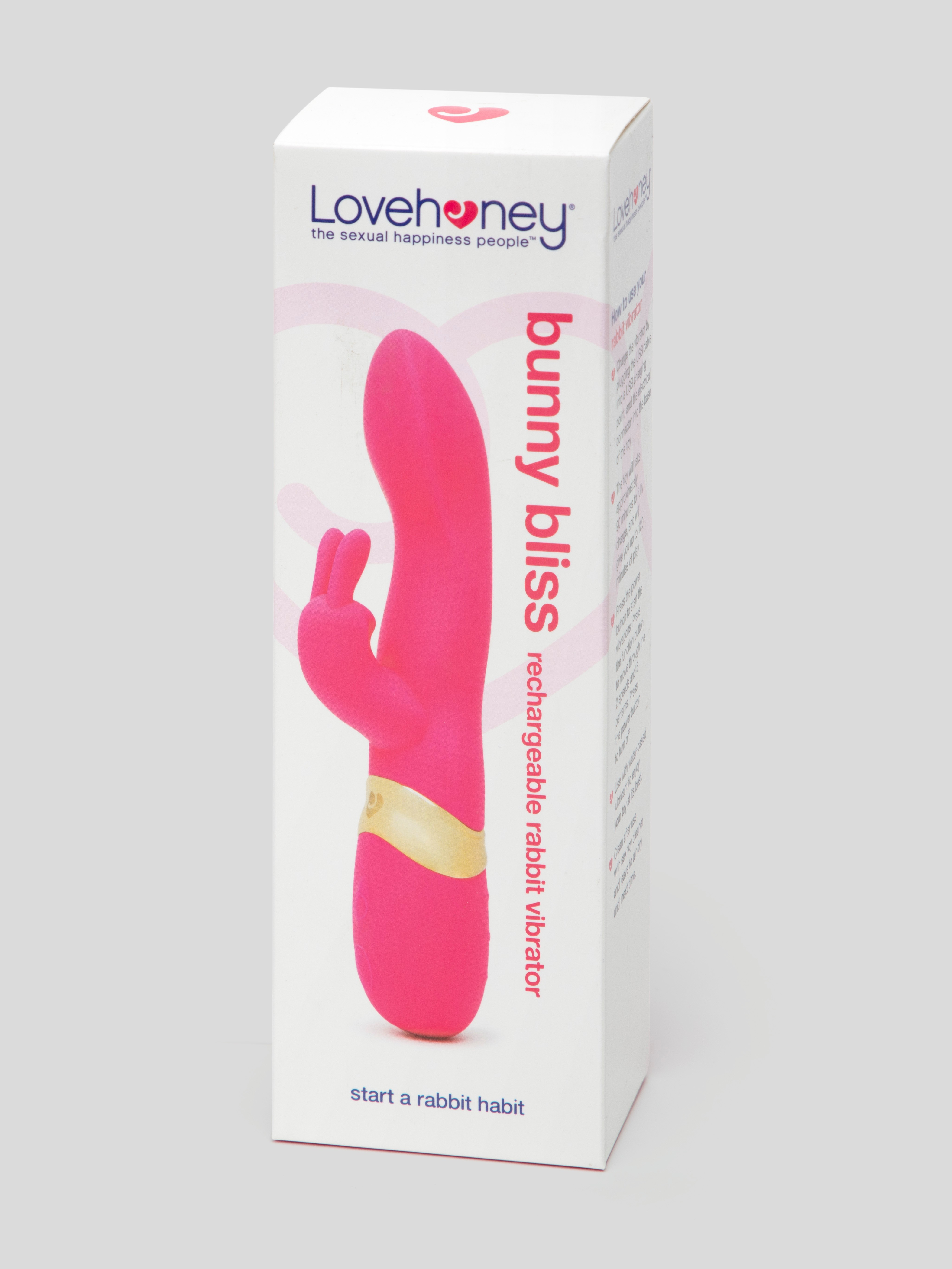 Lovehoney Bunny Bliss Rechargeable G-Spot Rabbit Vibrator, Pink, hi-res