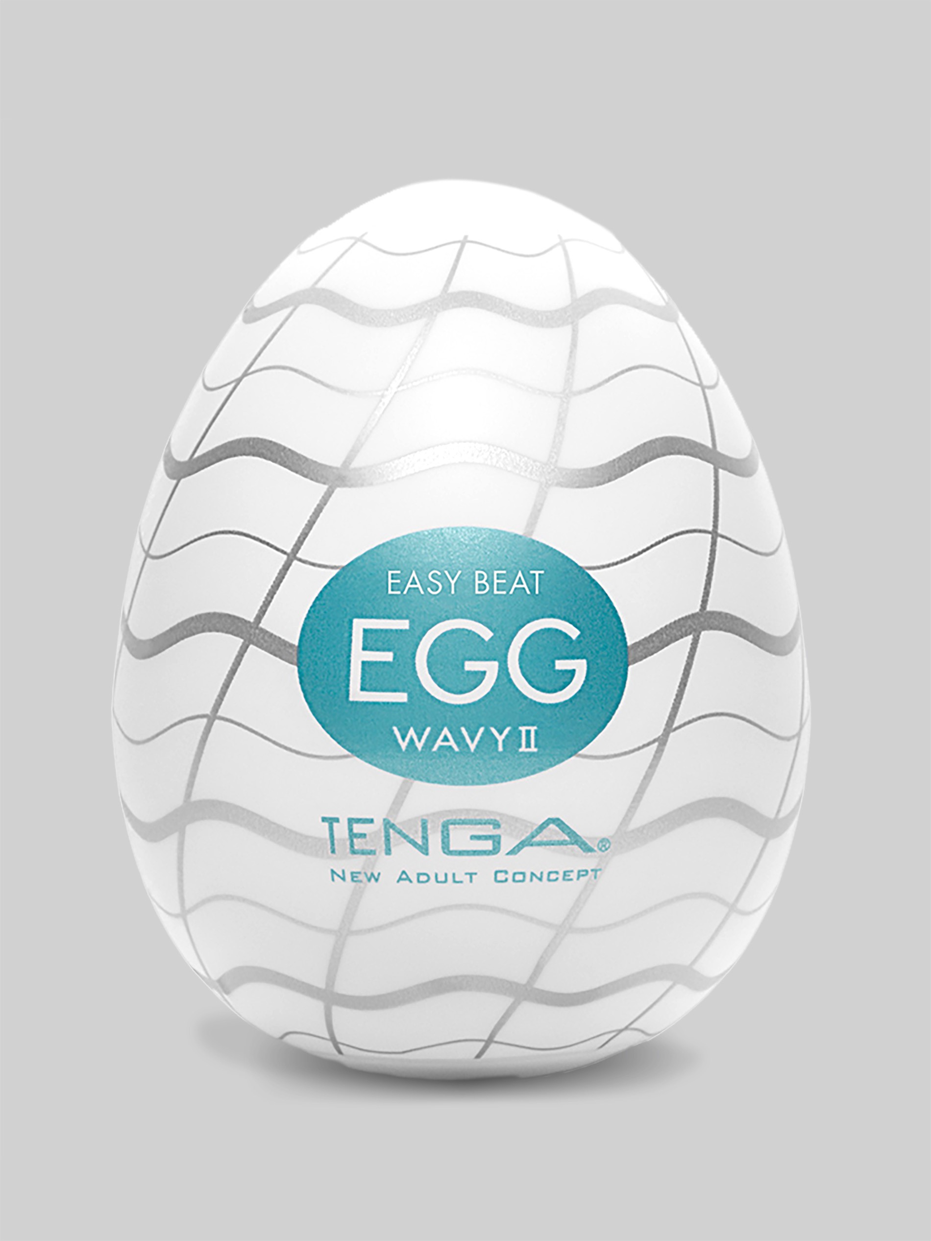 TENGA Egg Wavy II Textured Male Masturbator , White, hi-res