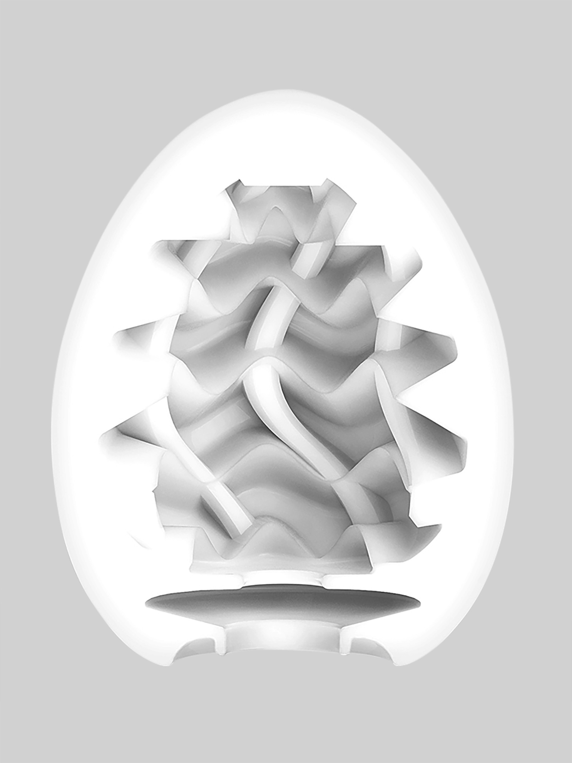 TENGA Egg Wavy II Textured Male Masturbator , White, hi-res