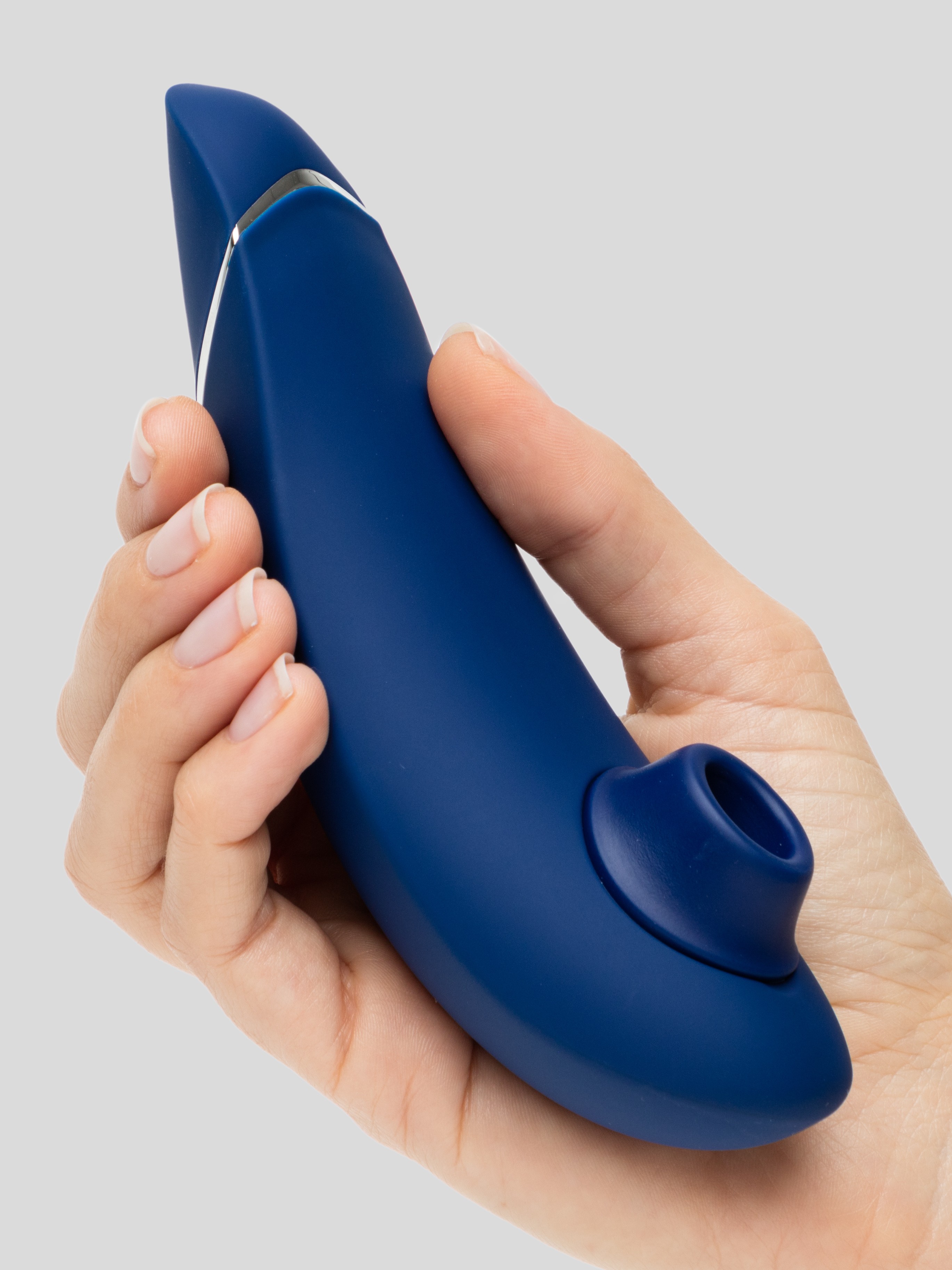 Womanizer Premium 2 Rechargeable Smart Silence Clitoral Suction Stimulator, Blue, hi-res