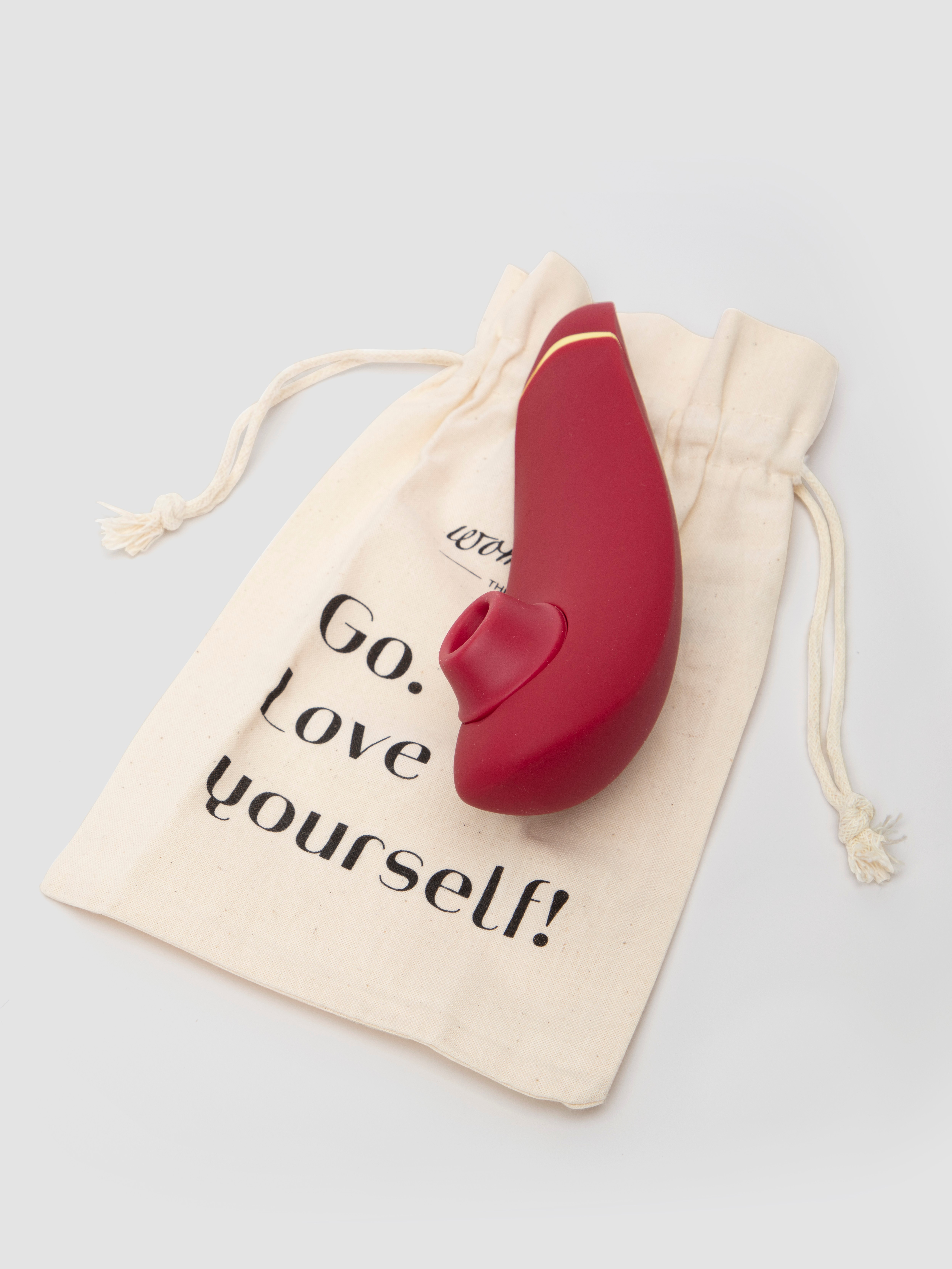 Womanizer Premium 2 Rechargeable Smart Silence Clitoral Suction Stimulator, Red, hi-res