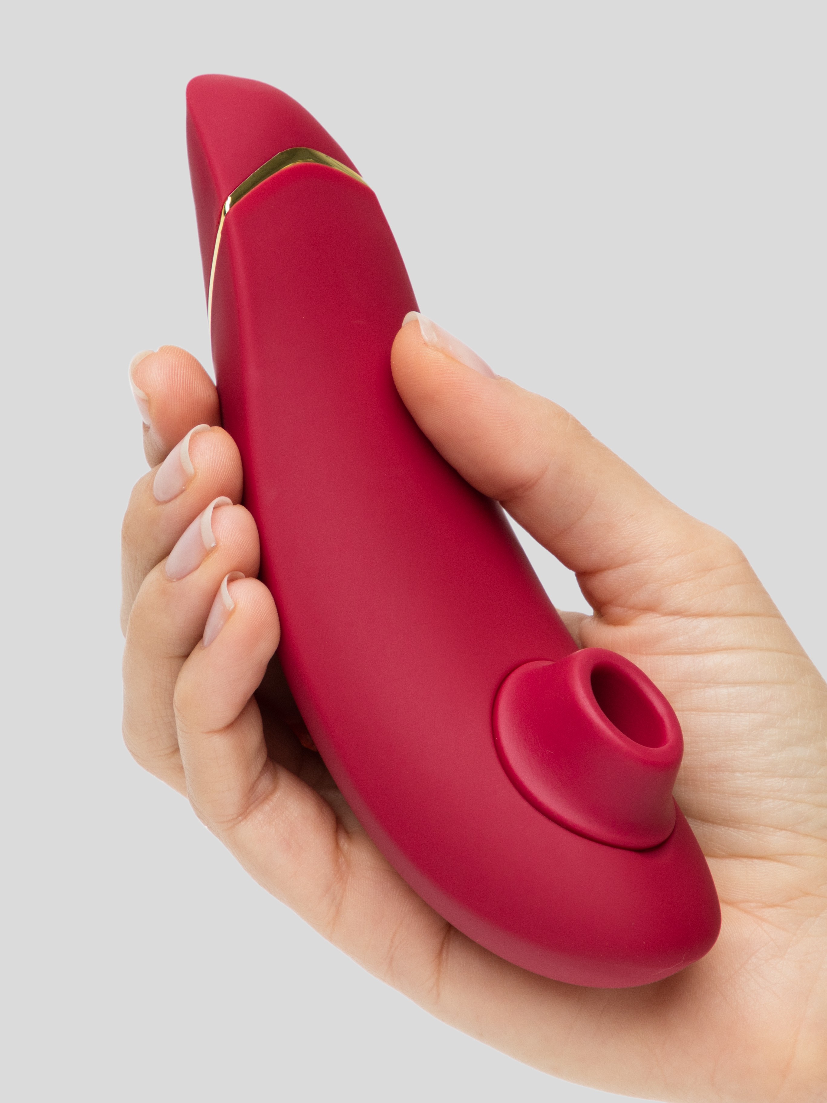 Womanizer Premium 2 Rechargeable Smart Silence Clitoral Suction Stimulator, Red, hi-res