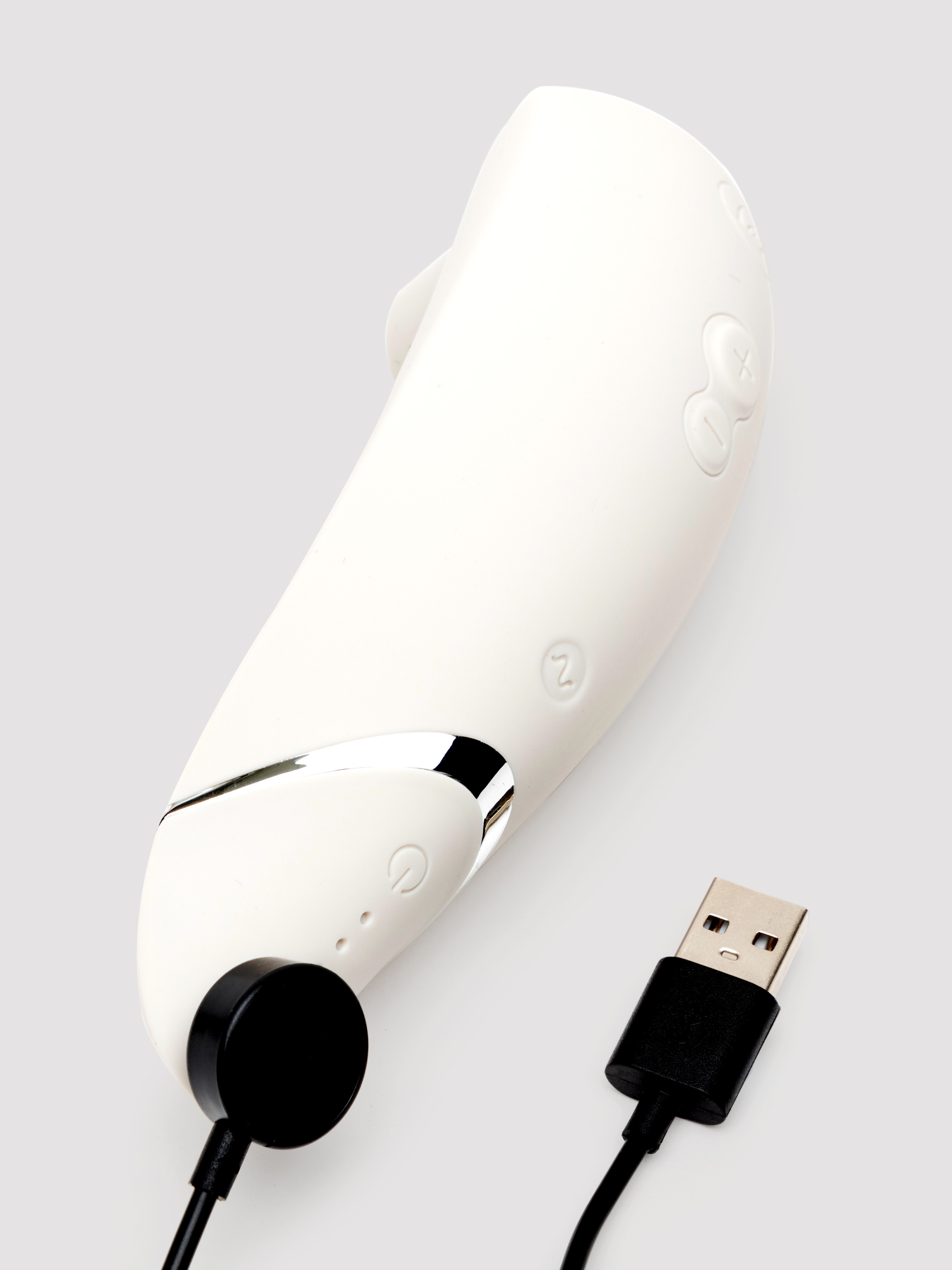 Womanizer Premium 2 Rechargeable Smart Silence Clitoral Suction Stimulator, Grey, hi-res