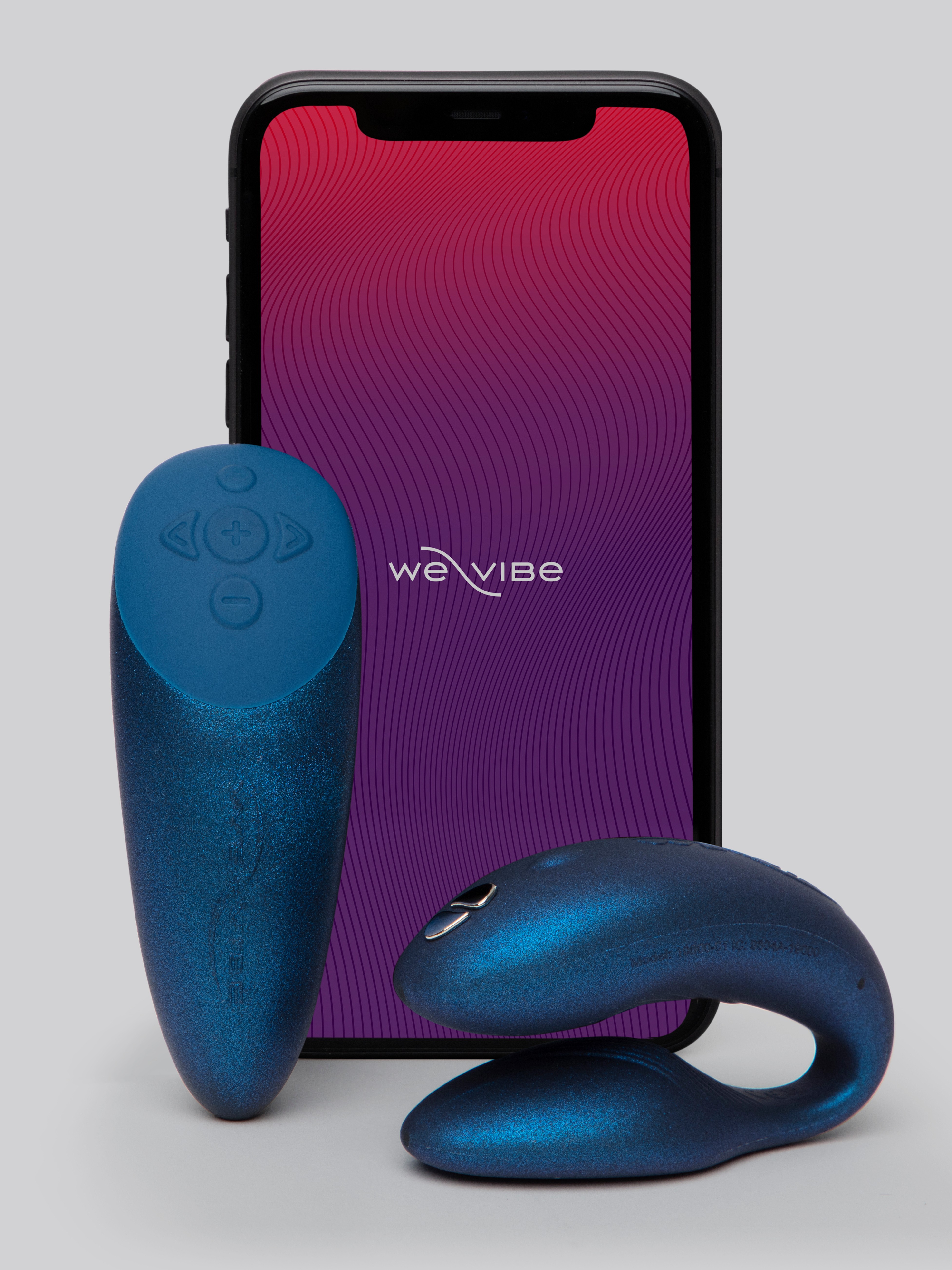 We-Vibe Chorus Galaxy App and Remote Controlled Rechargeable Couple's Vibrator - Blue
